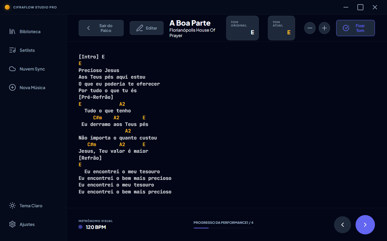 LiveChords Studio App Interface